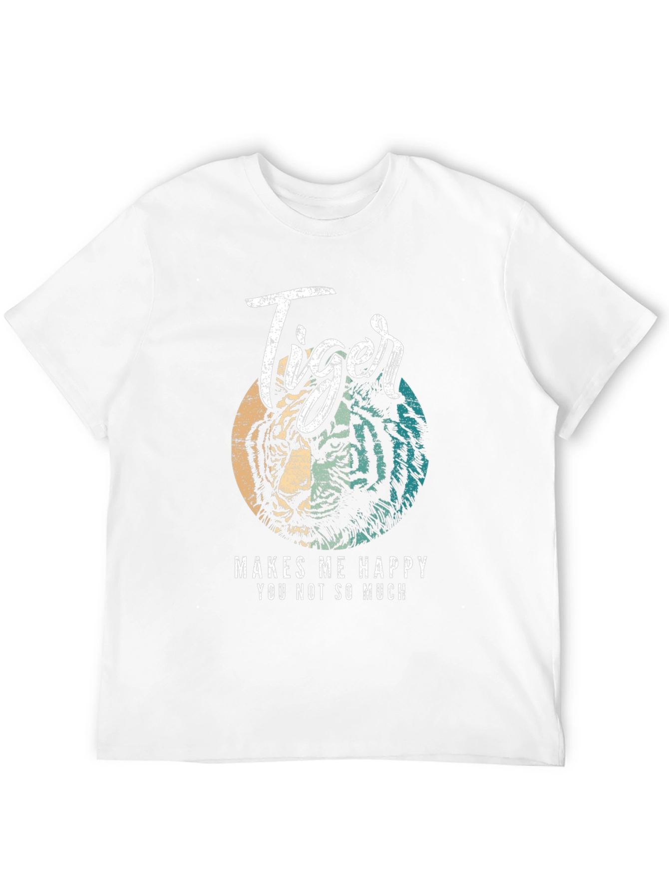 Tiger Makes Me Happy T-Shirt - Soft Cotton Blend