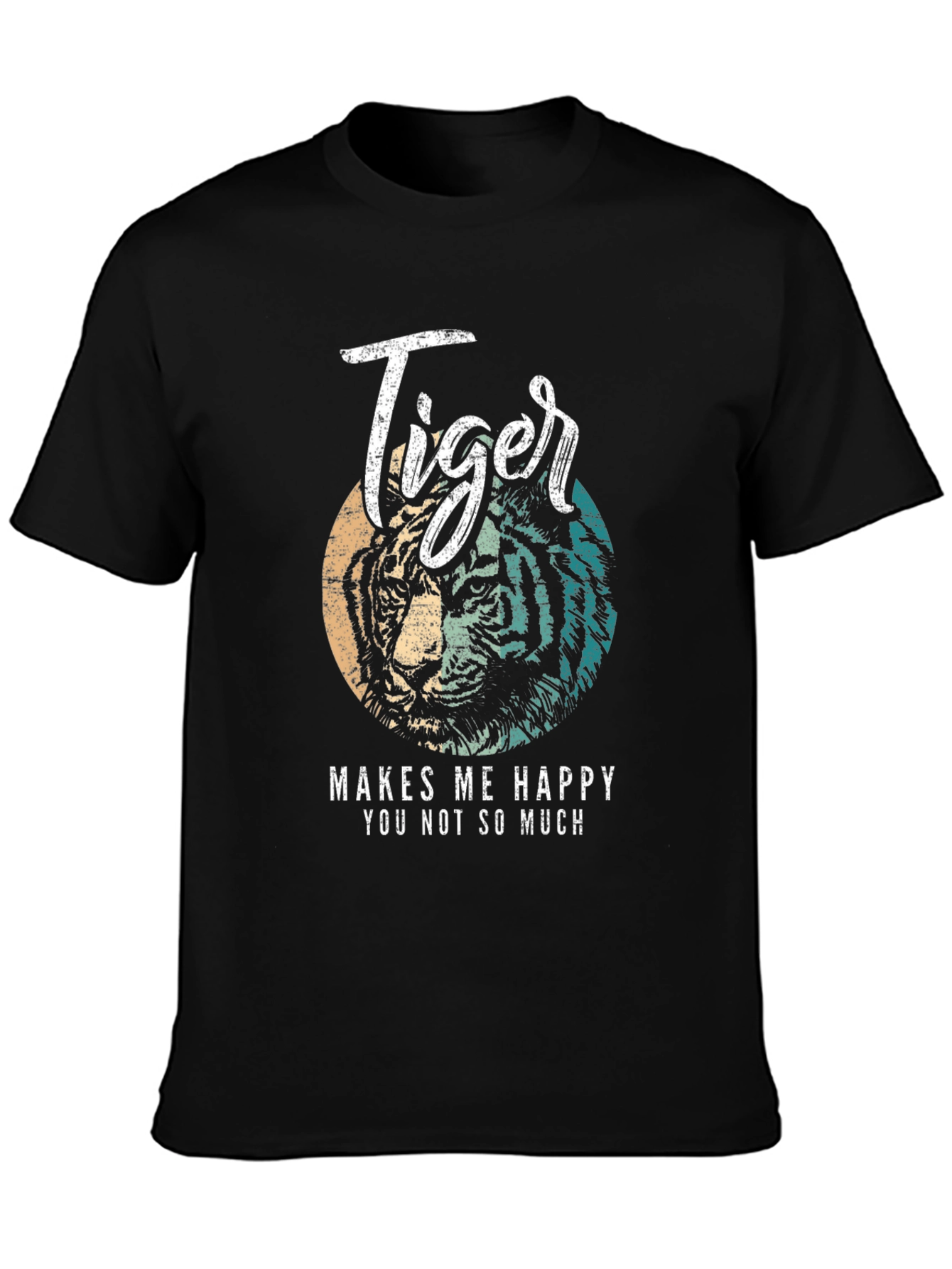 Tiger Makes Me Happy T-Shirt - Soft Cotton Blend