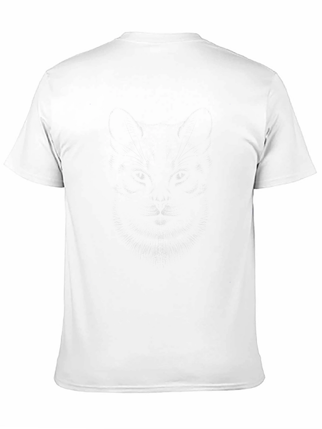 Mens Black Graphic Tee - Dark Cat Design