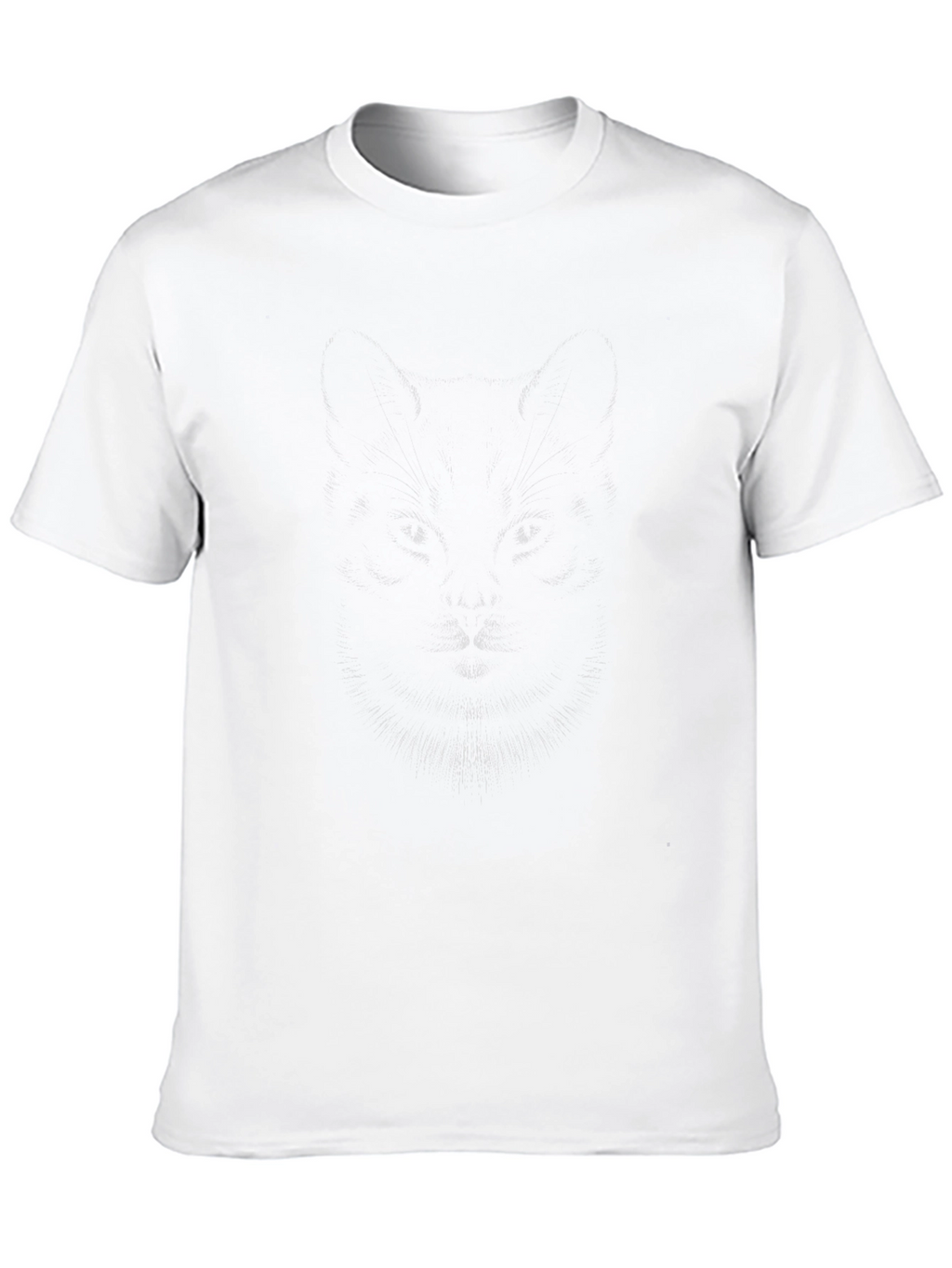 Mens Black Graphic Tee - Dark Cat Design