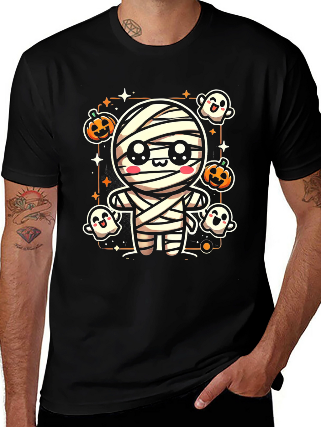 Cute Halloween Mummy Graphic T-Shirt