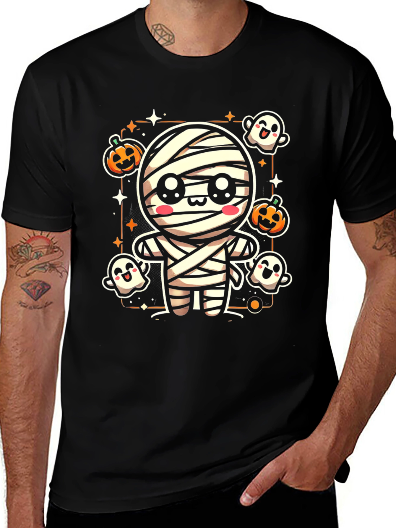 Cute Halloween Mummy Graphic T-Shirt