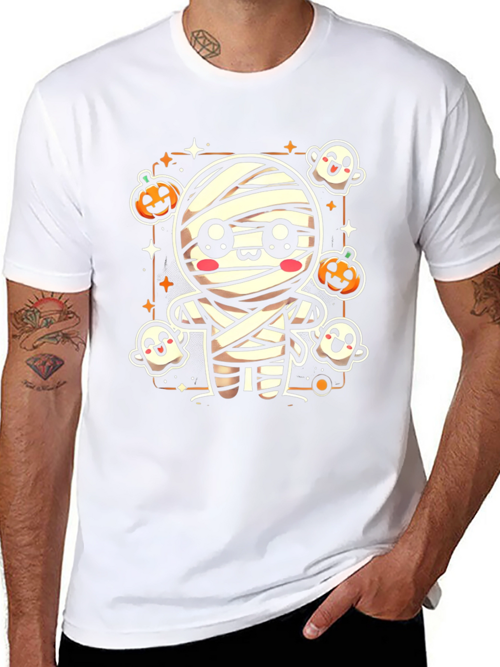 Cute Halloween Mummy Graphic T-Shirt