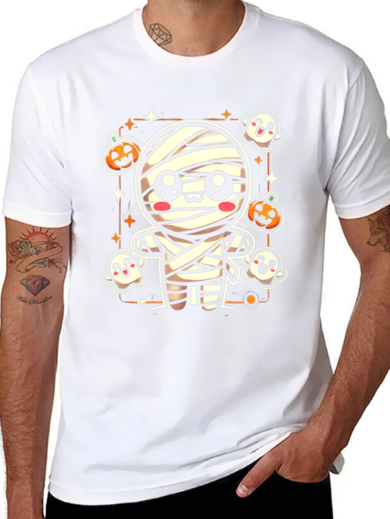Cute Halloween Mummy Graphic T-Shirt