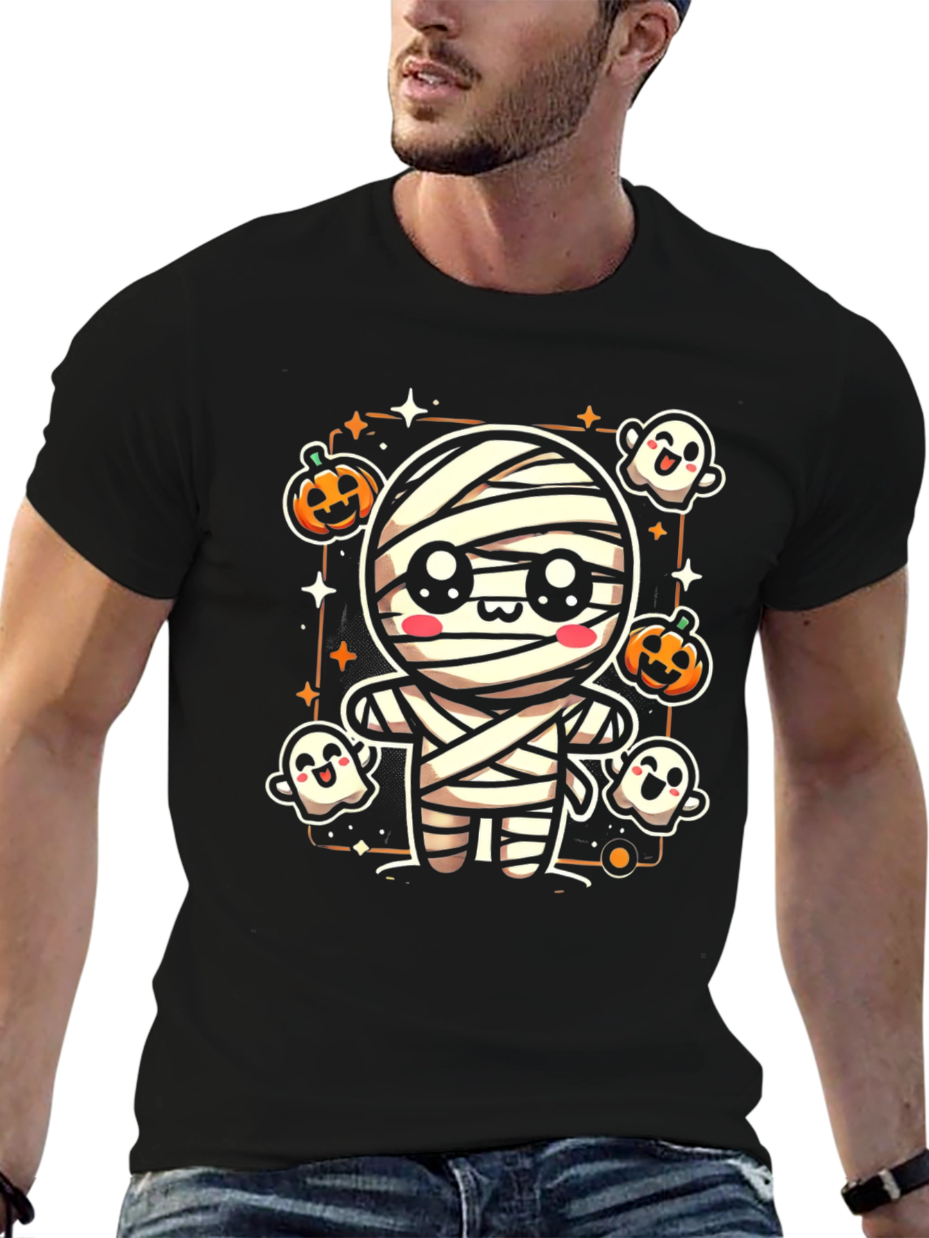 Cute Halloween Mummy Graphic T-Shirt