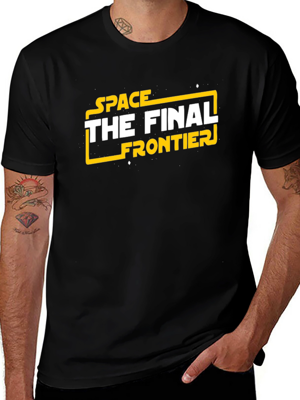 Space The Final Frontier Black T-Shirt