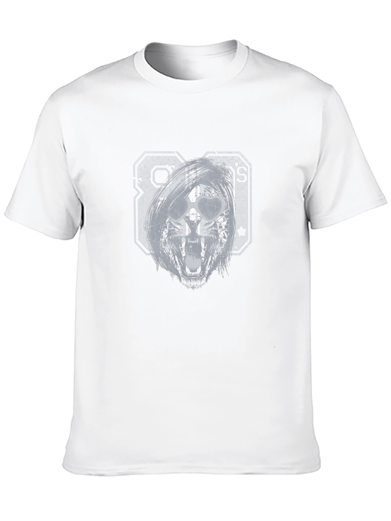 80s Pop Graphic T-Shirt - Distressed Print