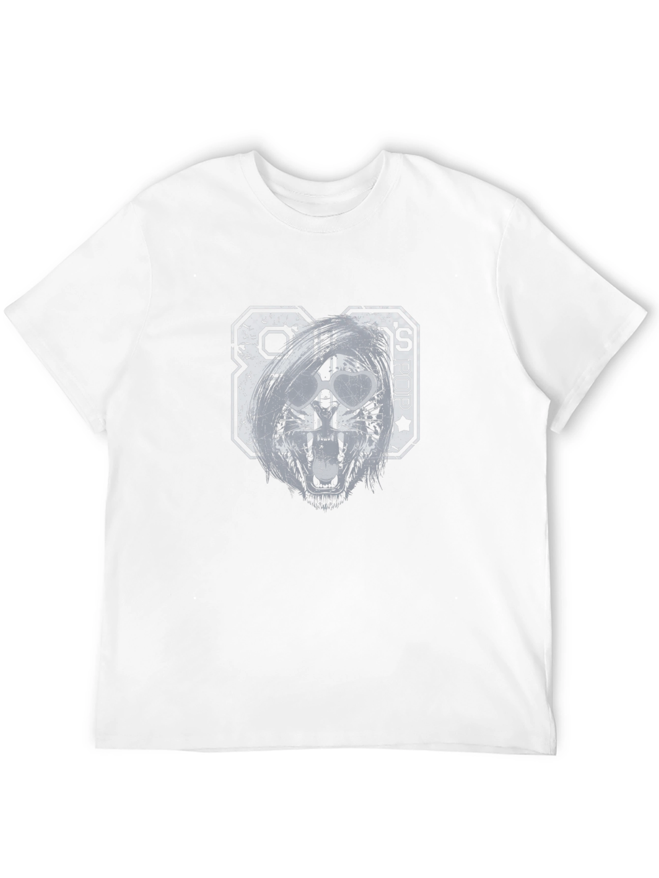 80s Pop Graphic T-Shirt - Distressed Print