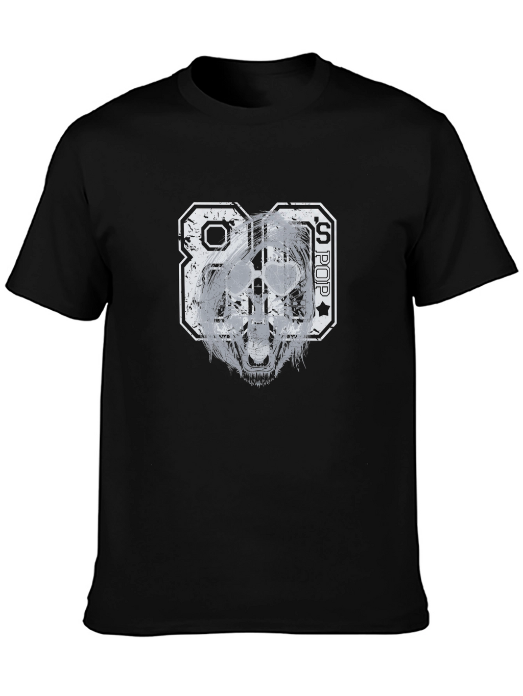 80s Pop Graphic T-Shirt - Distressed Print