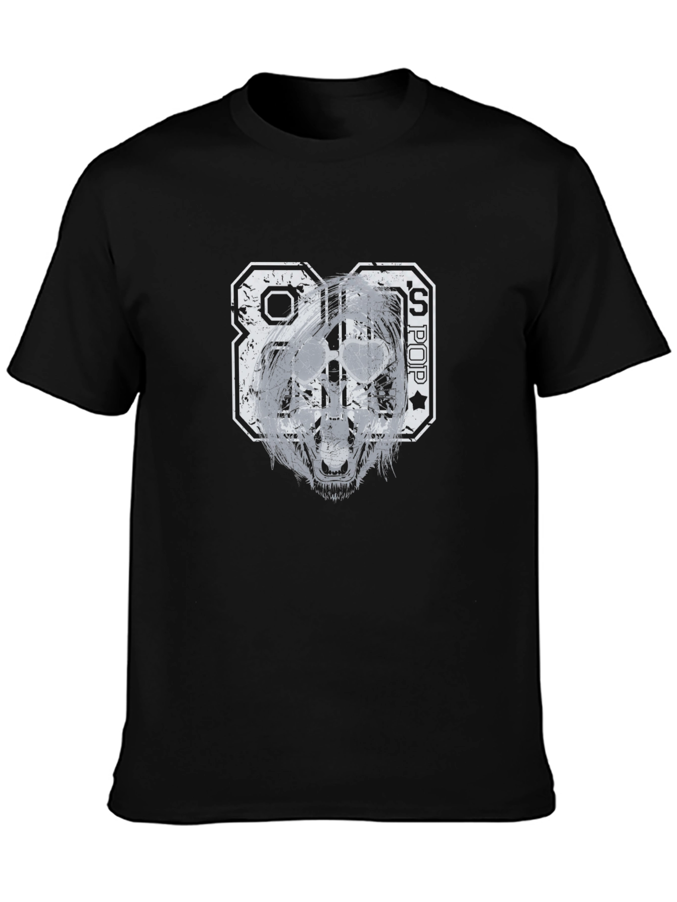 80s Pop Graphic T-Shirt - Distressed Print