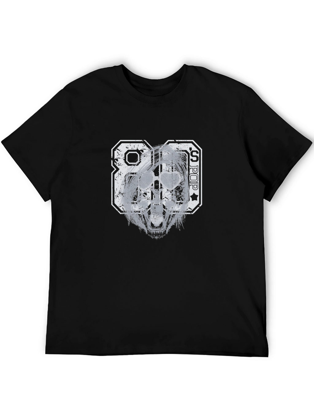 80s Pop Graphic T-Shirt - Distressed Print