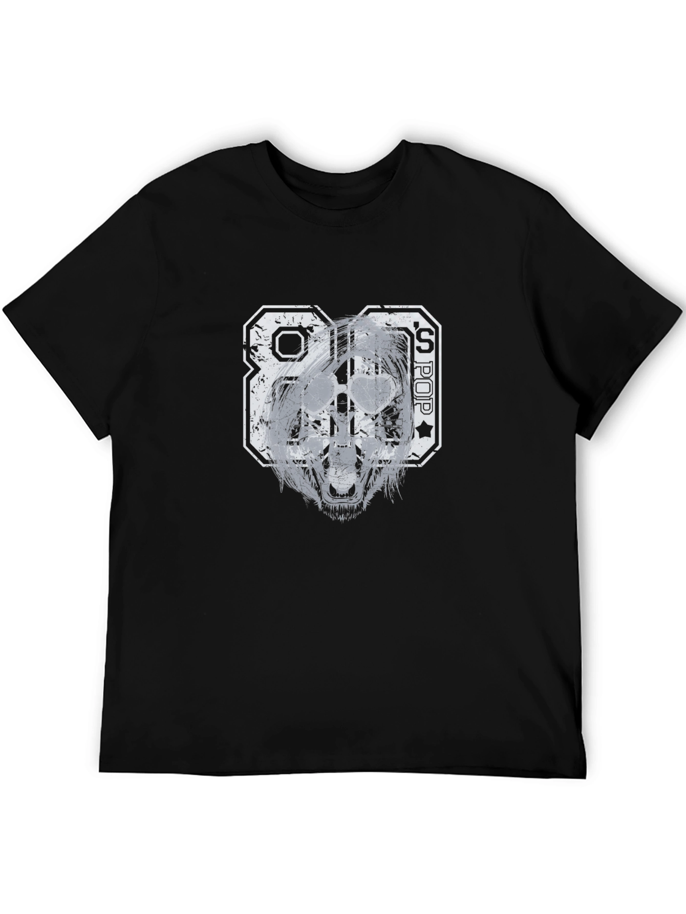 80s Pop Graphic T-Shirt - Distressed Print