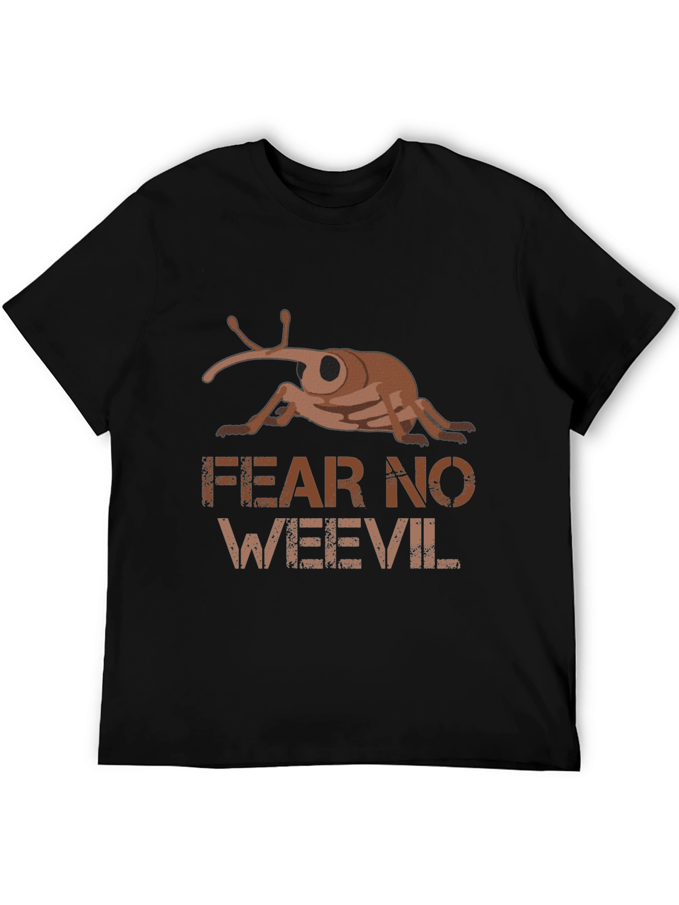 Fear No Weevil Black Graphic T-Shirt