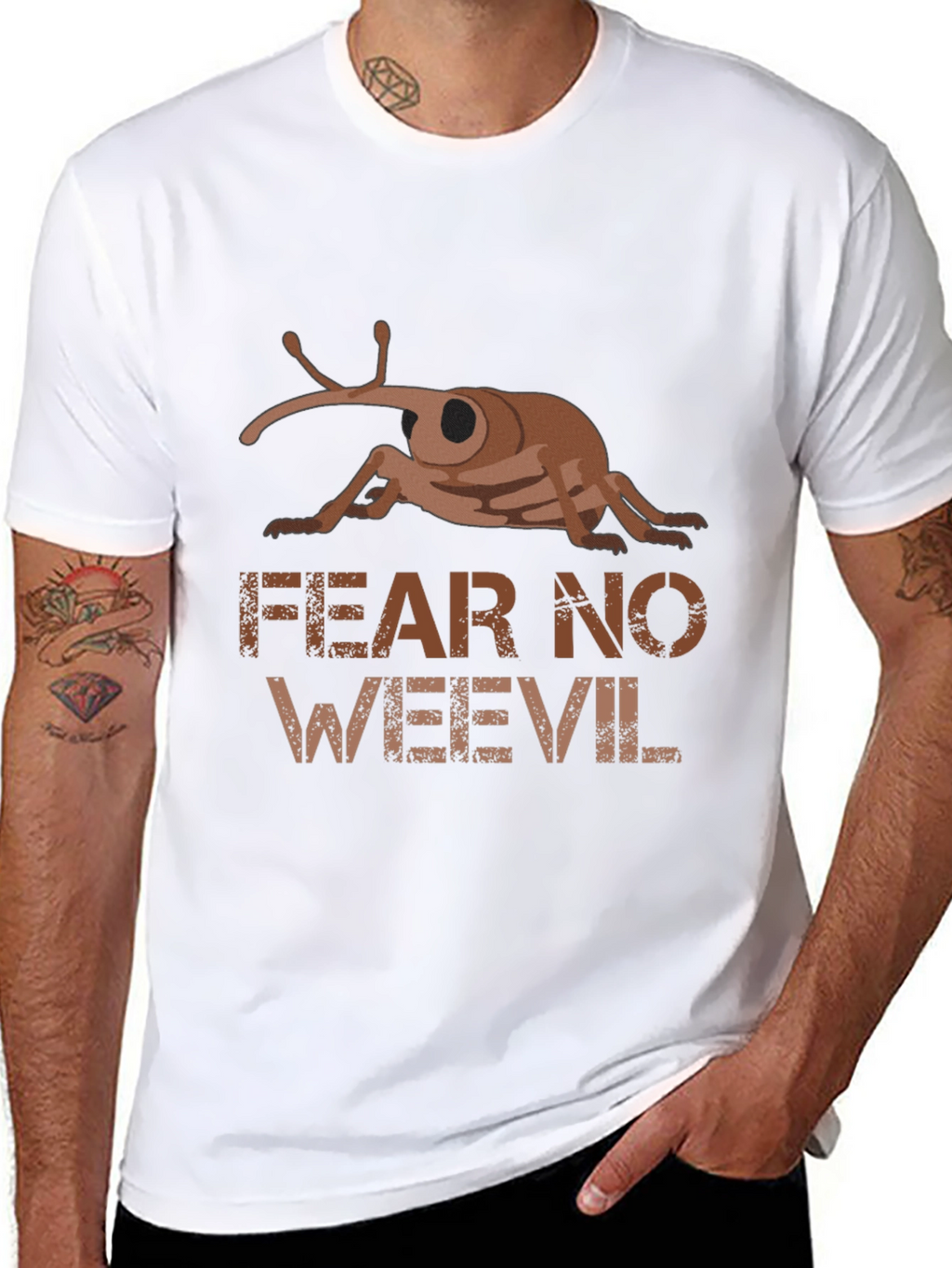 Fear No Weevil Black Graphic T-Shirt