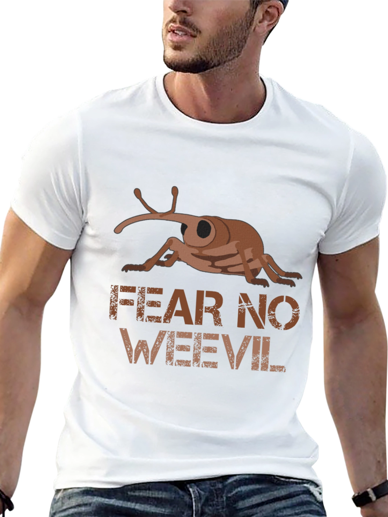 Fear No Weevil Black Graphic T-Shirt