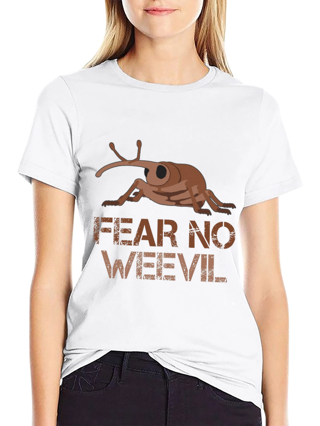 Fear No Weevil Black Graphic T-Shirt