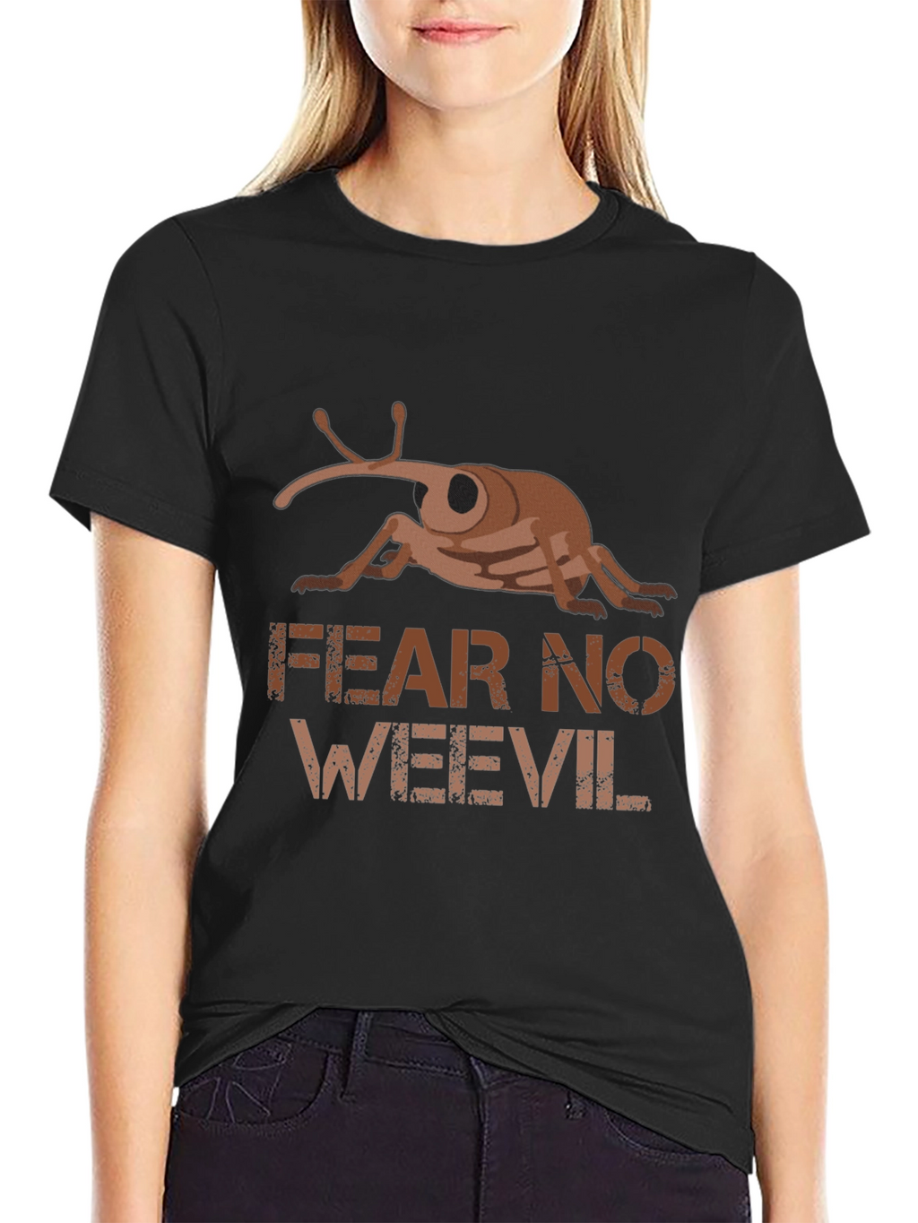 Fear No Weevil Black Graphic T-Shirt