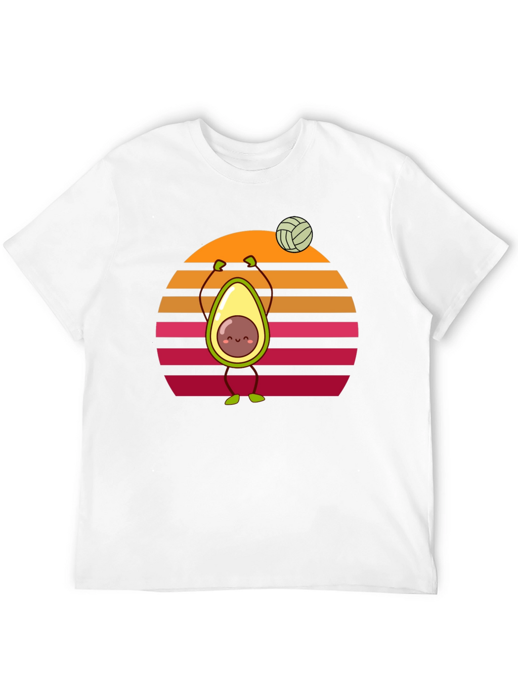 Avocado Volleyball Sunset T-Shirt