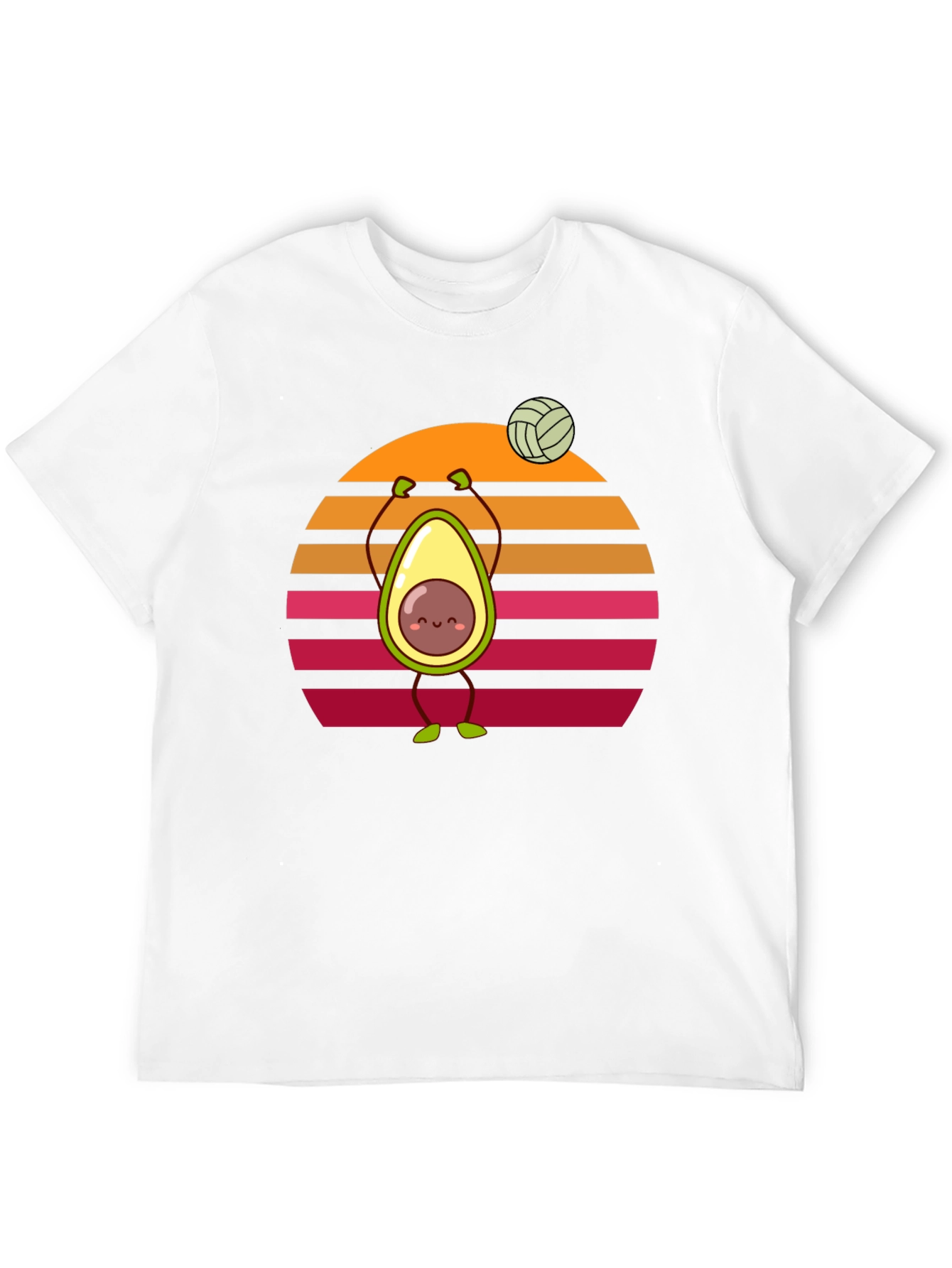 Avocado Volleyball Sunset T-Shirt
