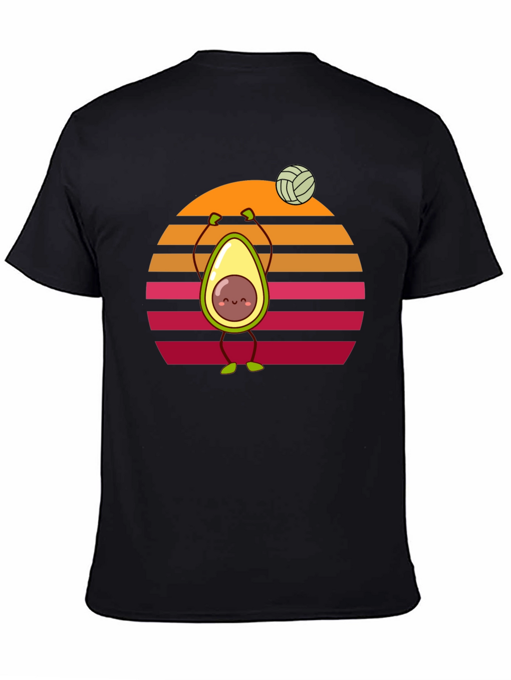 Avocado Volleyball Sunset T-Shirt