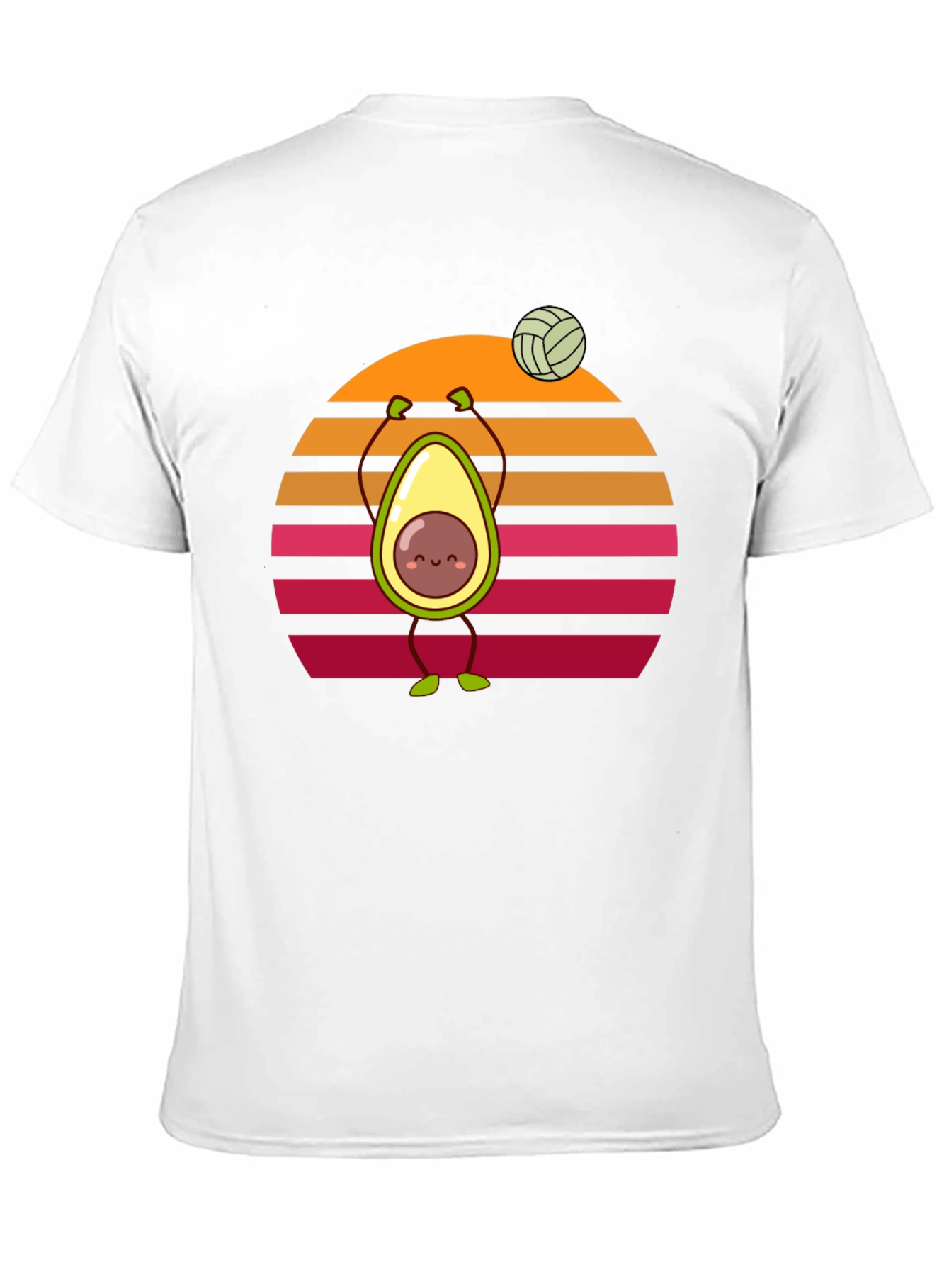 Avocado Volleyball Sunset T-Shirt
