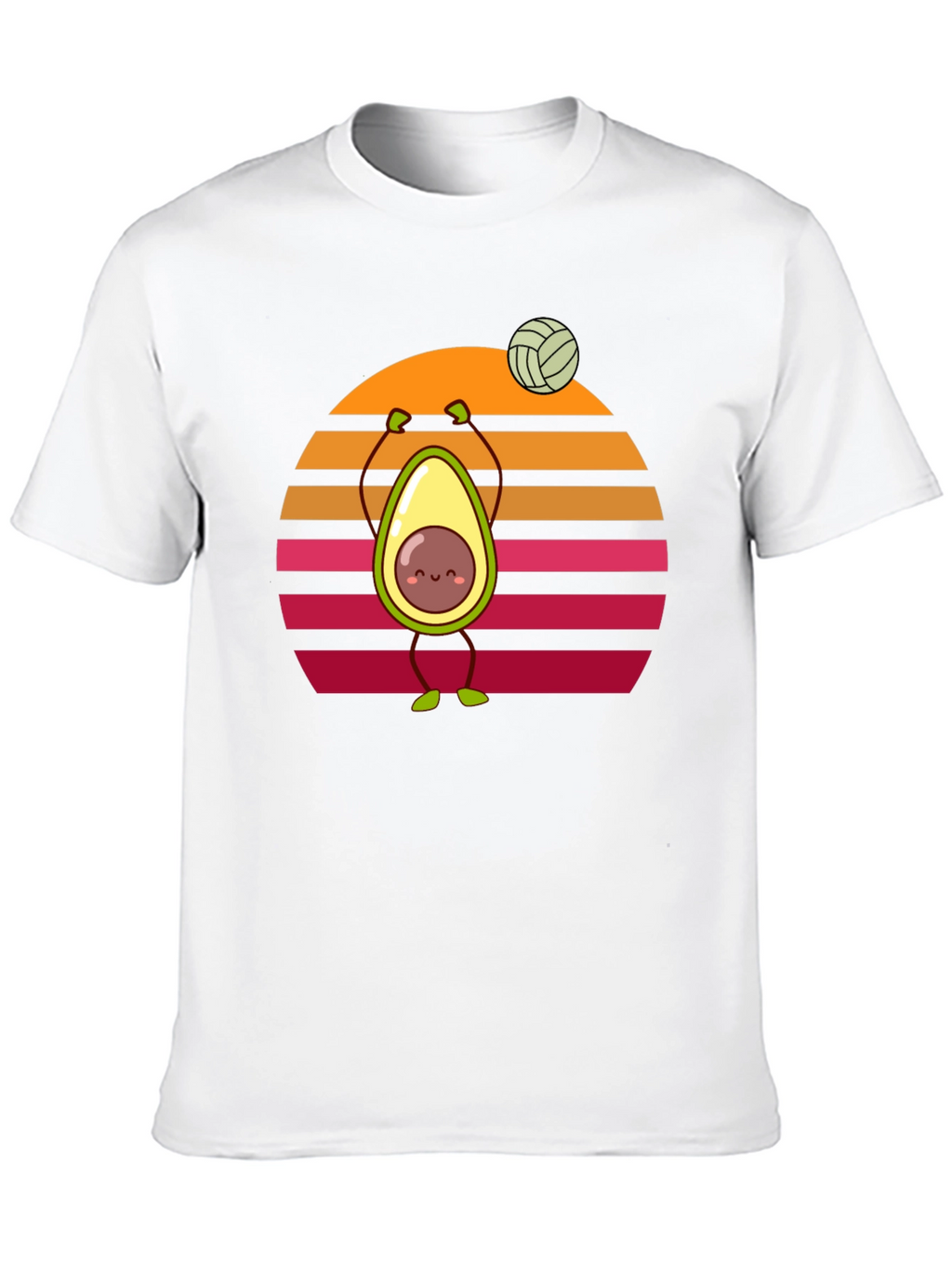 Avocado Volleyball Sunset T-Shirt