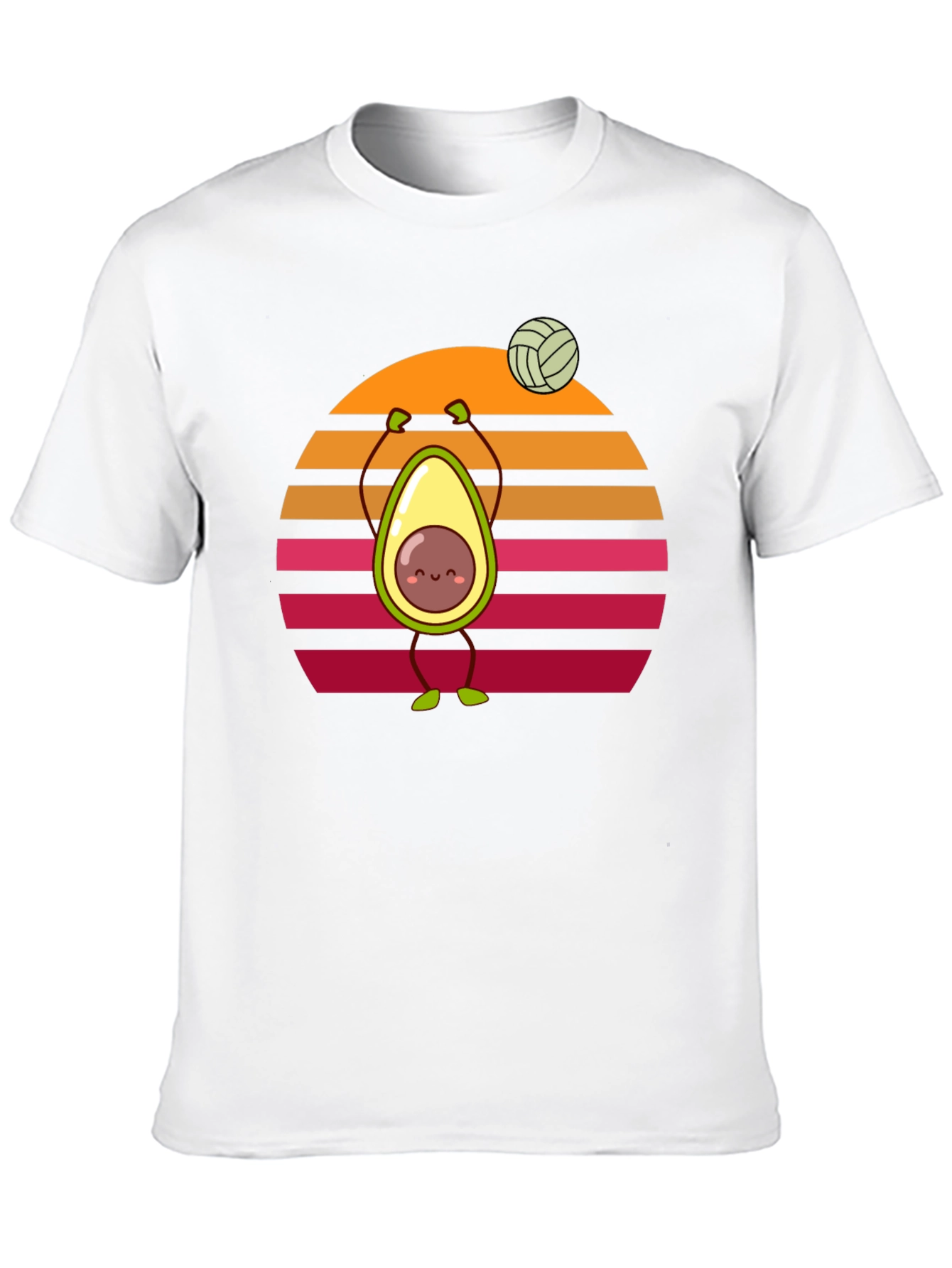 Avocado Volleyball Sunset T-Shirt