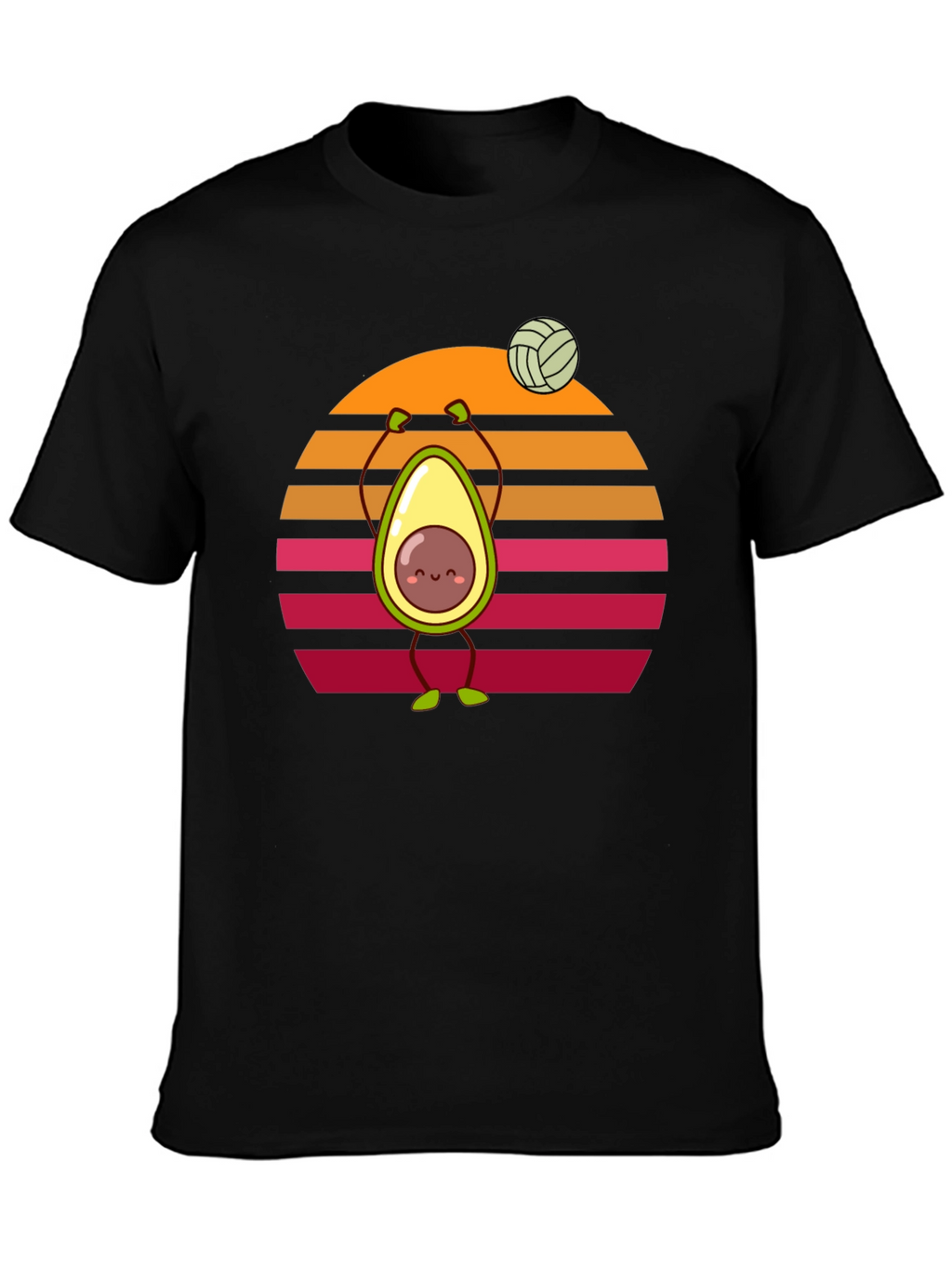 Avocado Volleyball Sunset T-Shirt