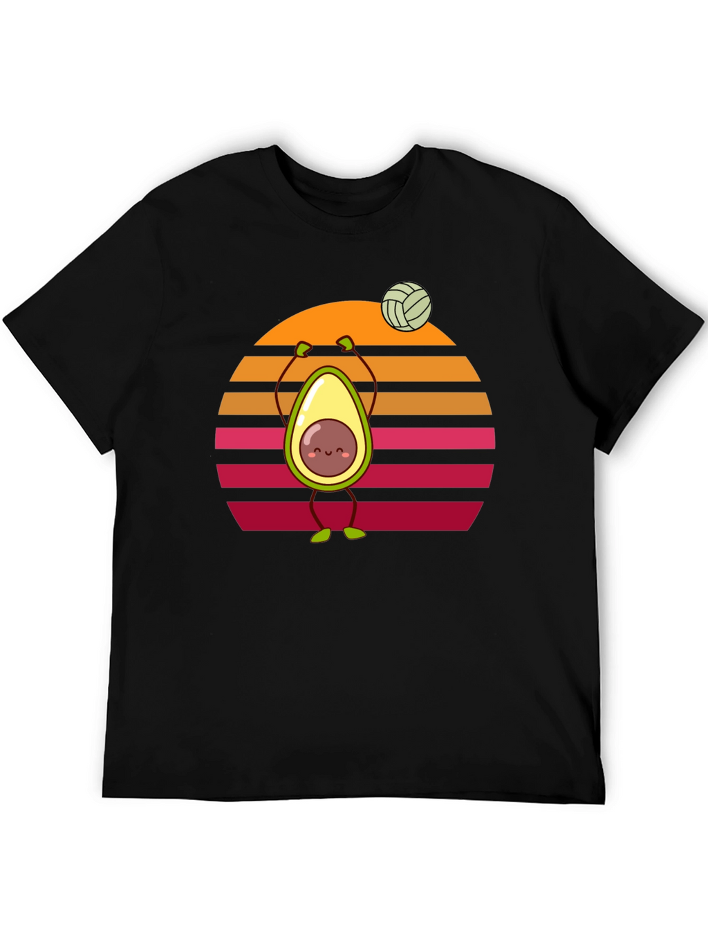Avocado Volleyball Sunset T-Shirt