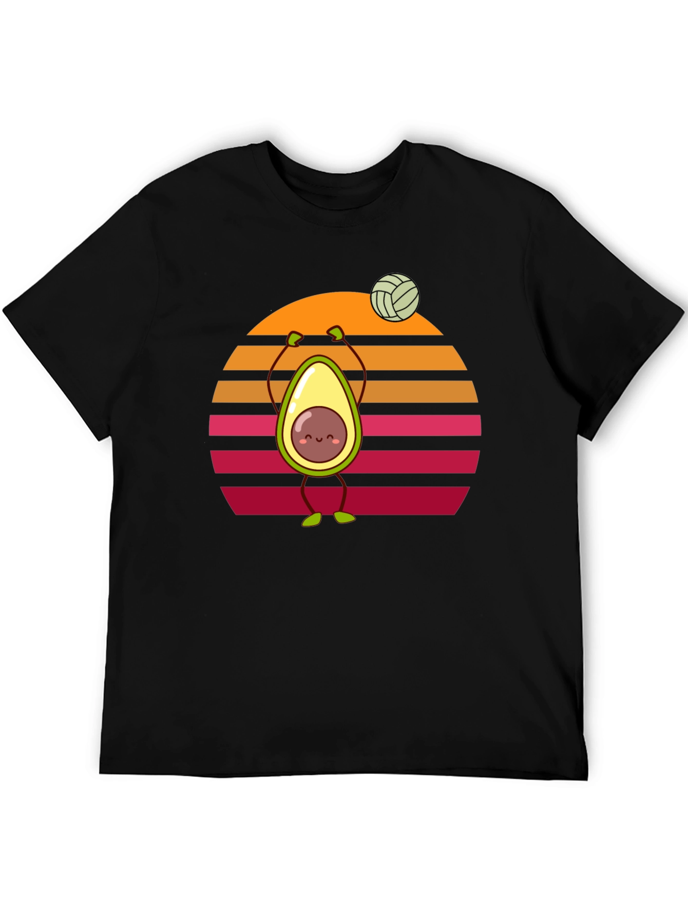 Avocado Volleyball Sunset T-Shirt