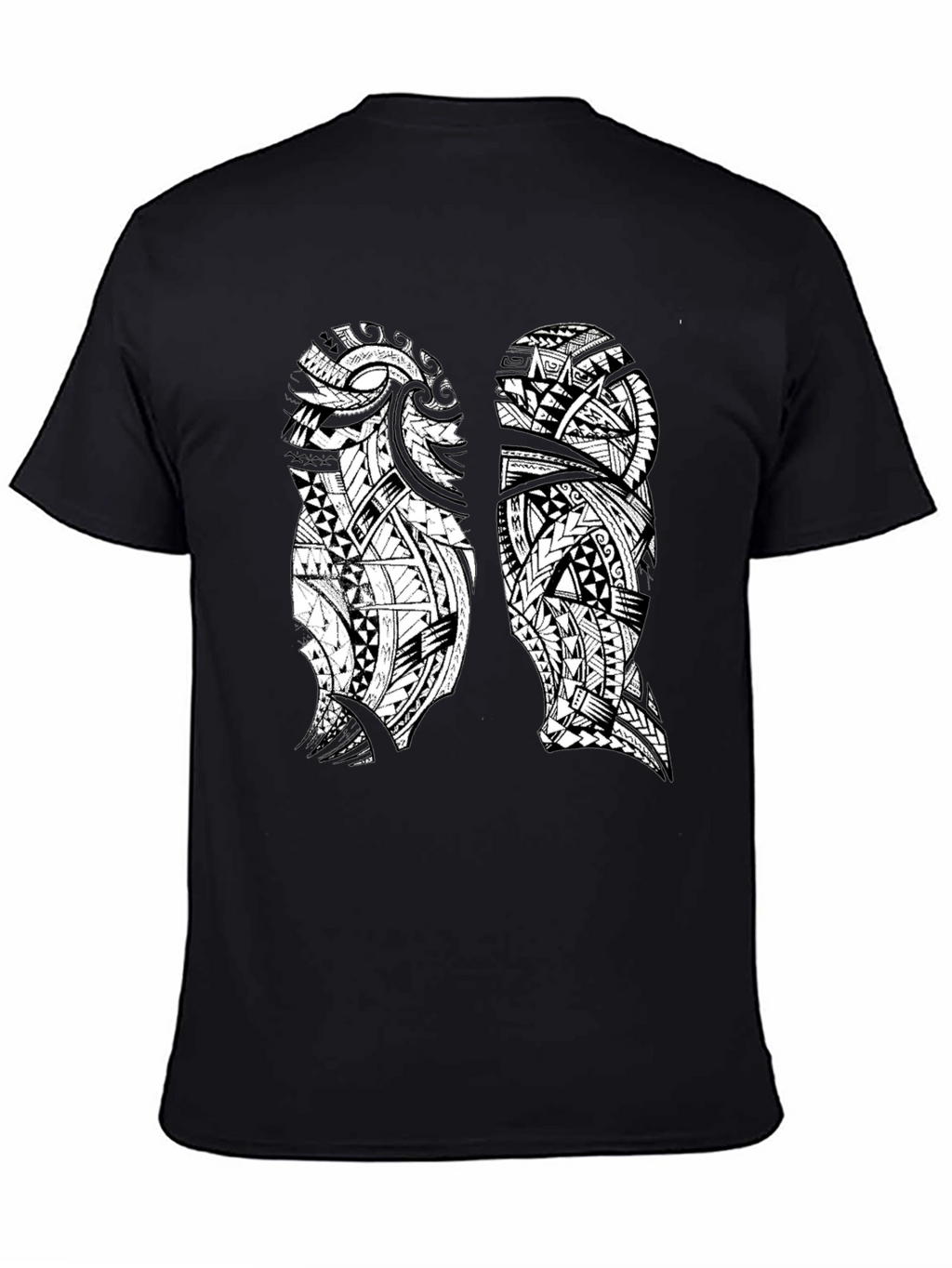 Tribal Lung Print Black T-Shirt