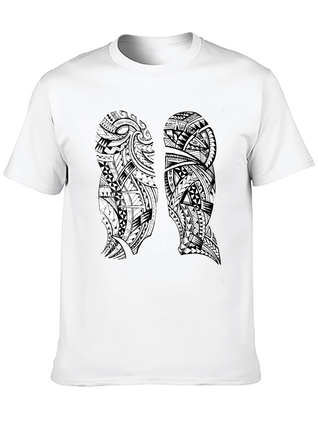 Tribal Lung Print Black T-Shirt