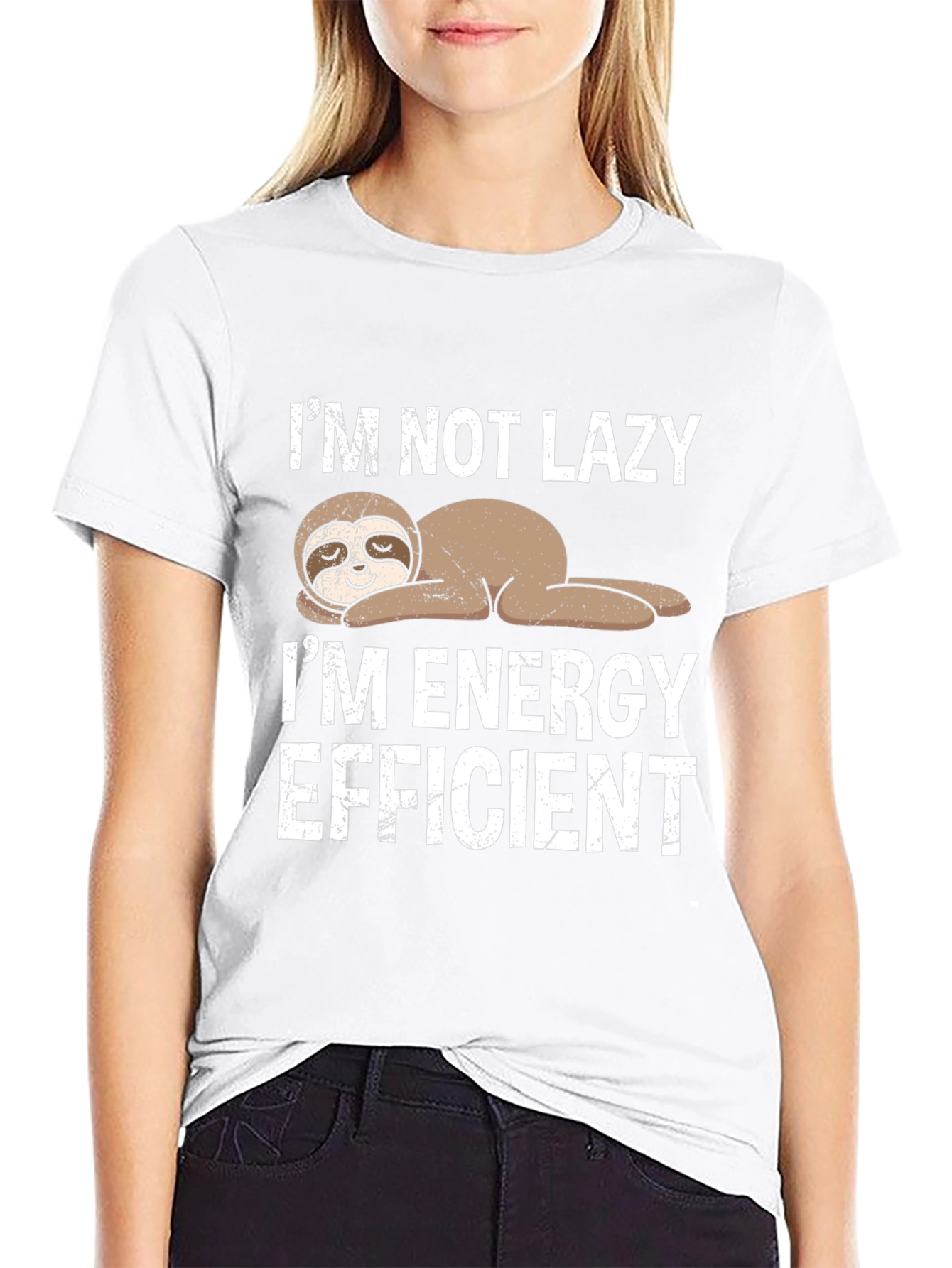 Funny Sloth Energy Efficient Graphic Tee