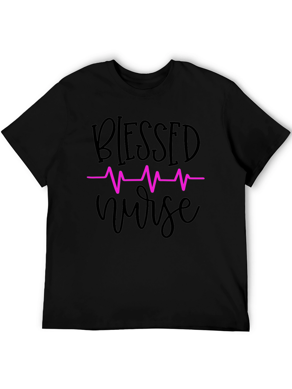 Blessed Nurse T-Shirt - Heartbeat Design