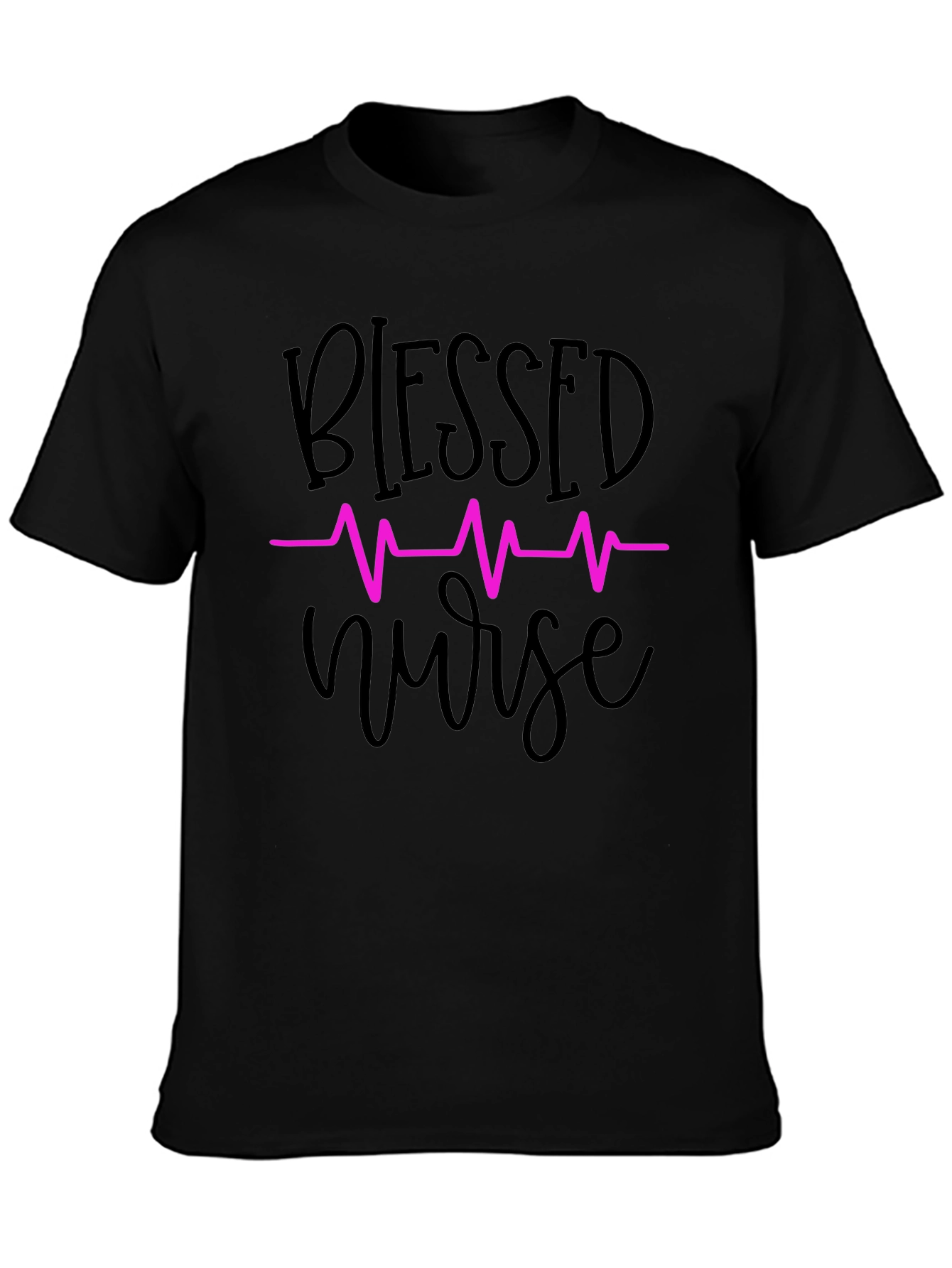 Blessed Nurse T-Shirt - Heartbeat Design