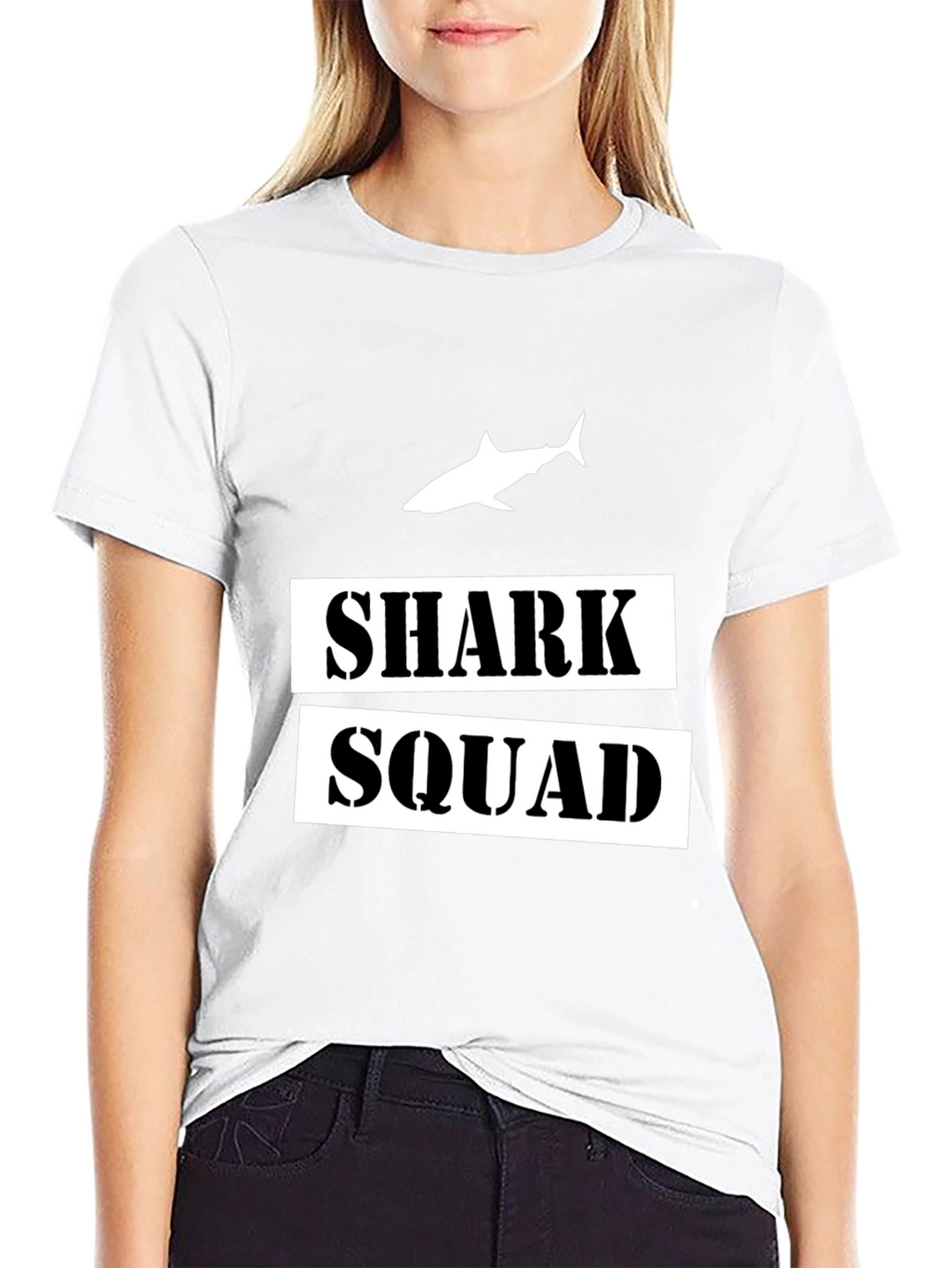 Shark Squad Graphic T-Shirt - Black