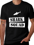 Shark Squad Graphic T-Shirt - Black