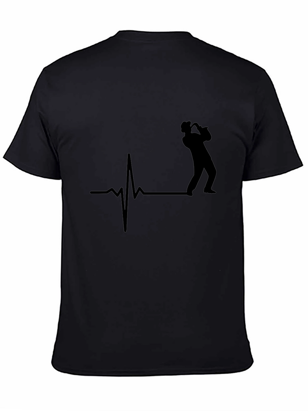Saxophone Heartbeat T-Shirt - Music Lover Tee