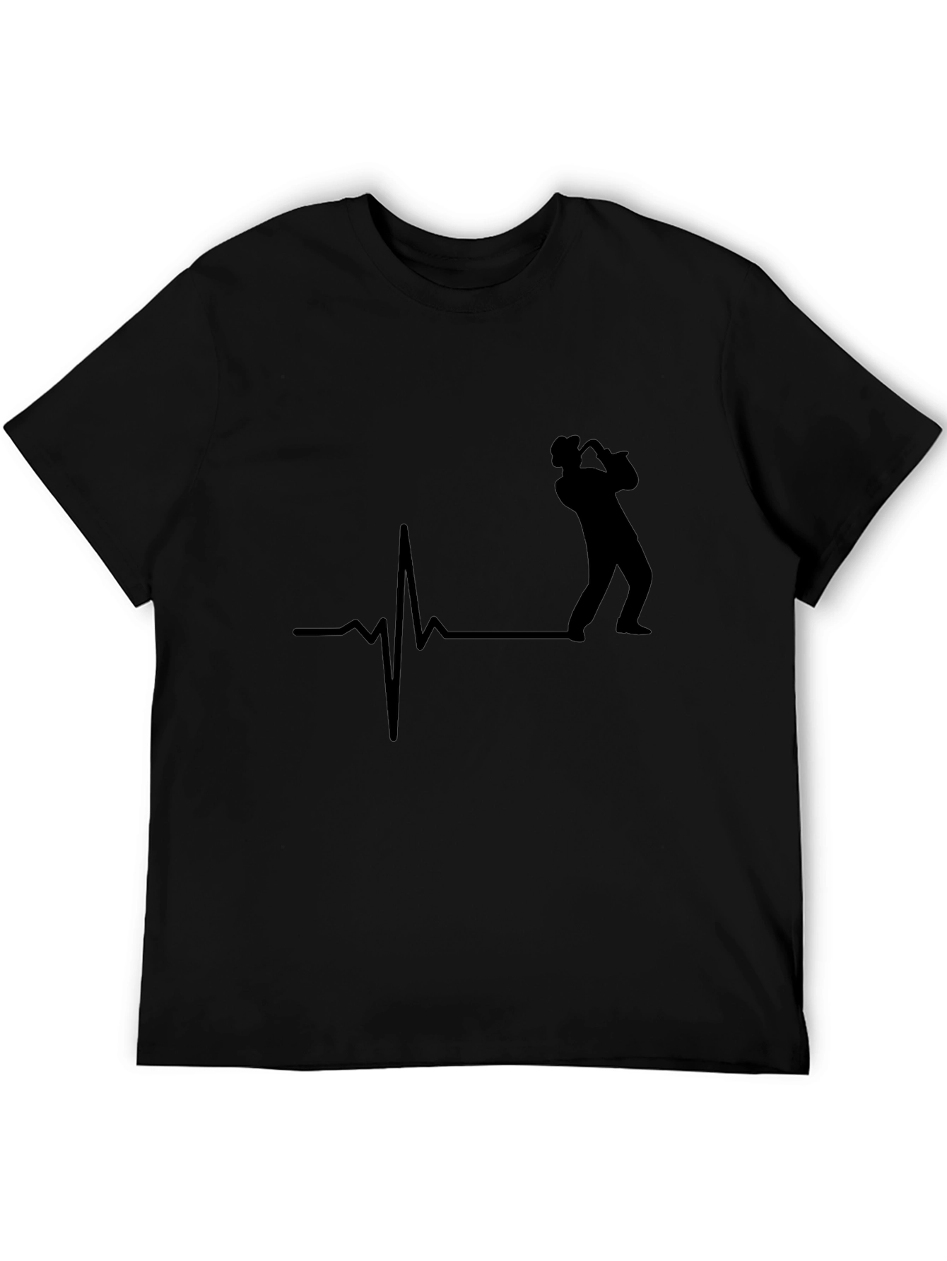Saxophone Heartbeat T-Shirt - Music Lover Tee