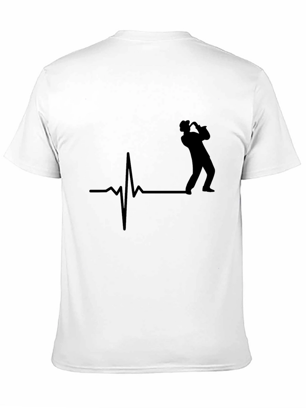 Saxophone Heartbeat T-Shirt - Music Lover Tee