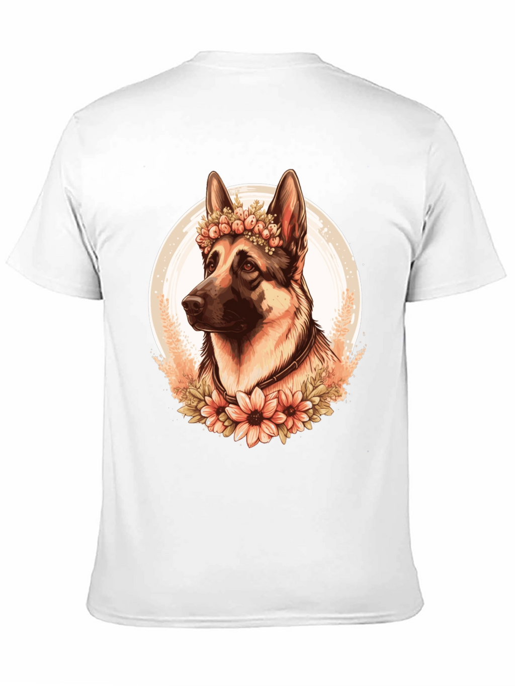 German Shepherd Flower Crown Graphic Tee