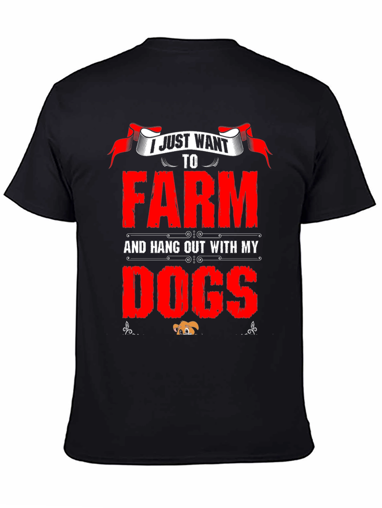 I Just Want To Farm And Hang Out With My Dogs T-Shirt