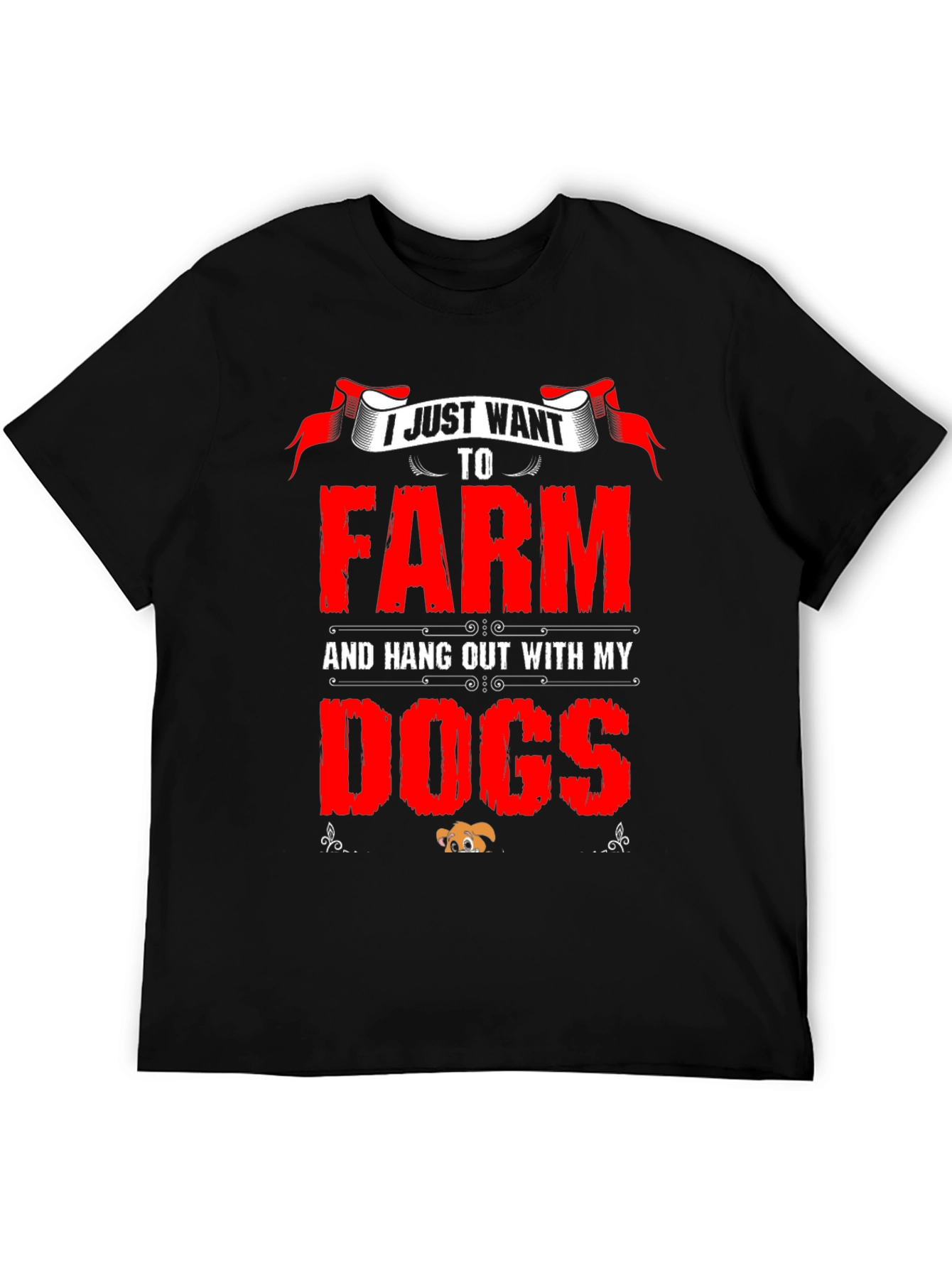I Just Want To Farm And Hang Out With My Dogs T-Shirt