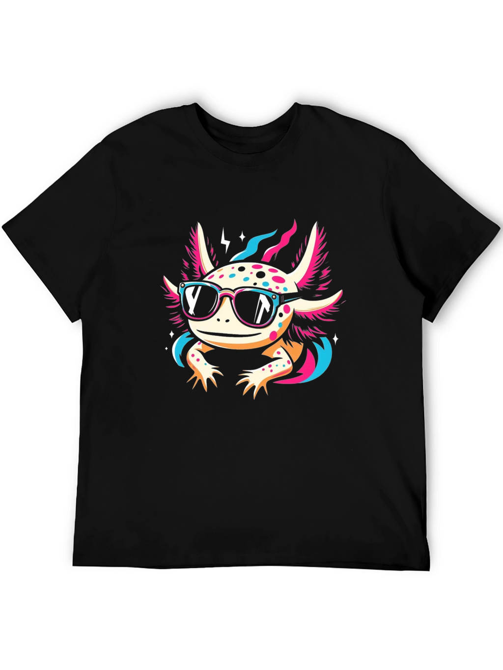 Cool Axolotl Black T-Shirt