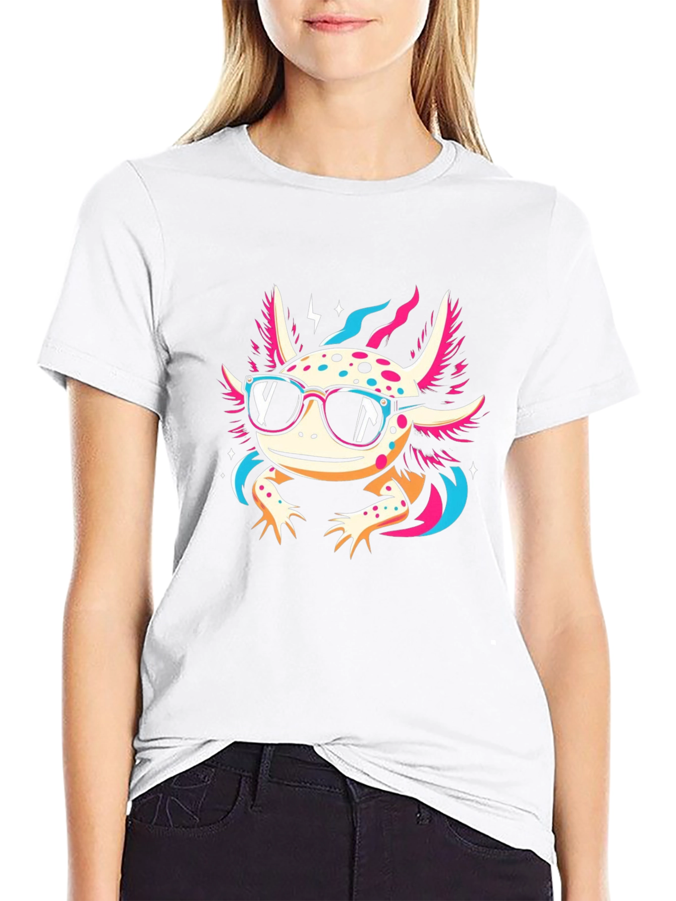 Cool Axolotl Black T-Shirt