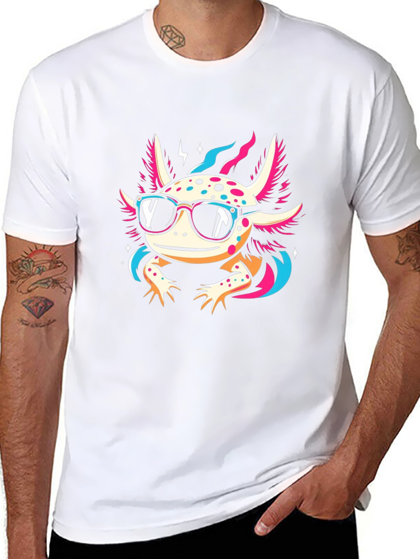 Cool Axolotl Black T-Shirt