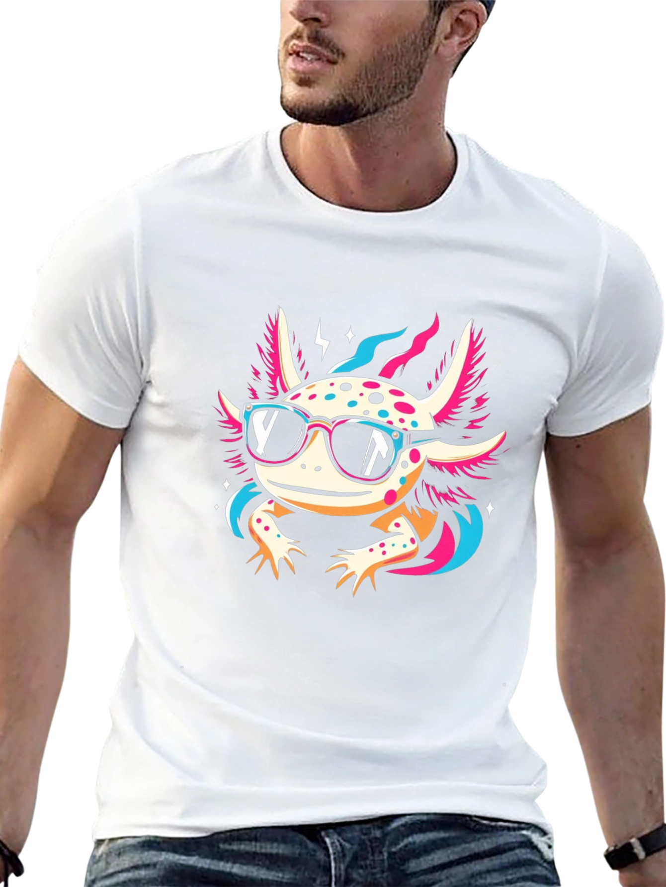 Cool Axolotl Black T-Shirt