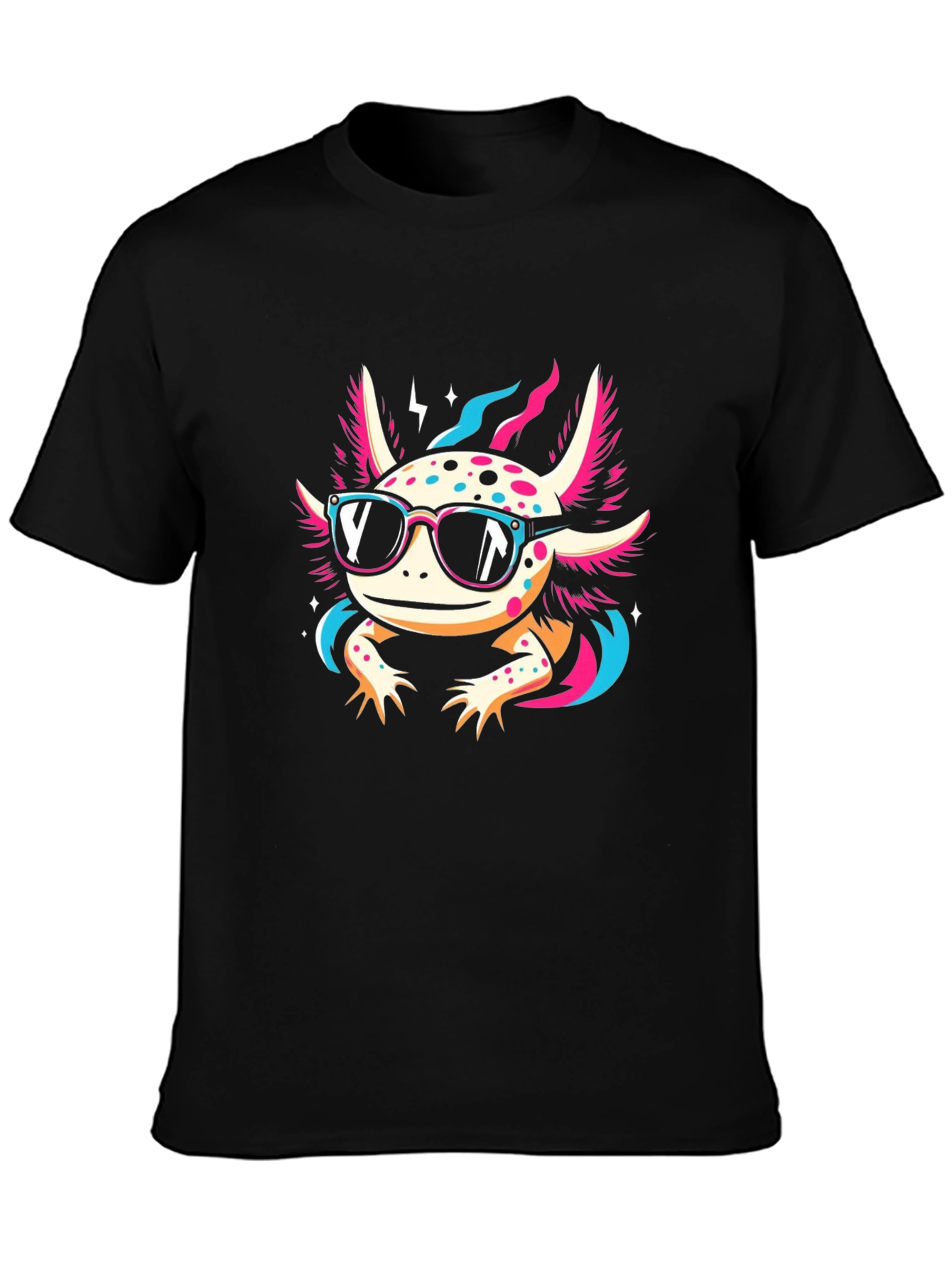 Cool Axolotl Black T-Shirt