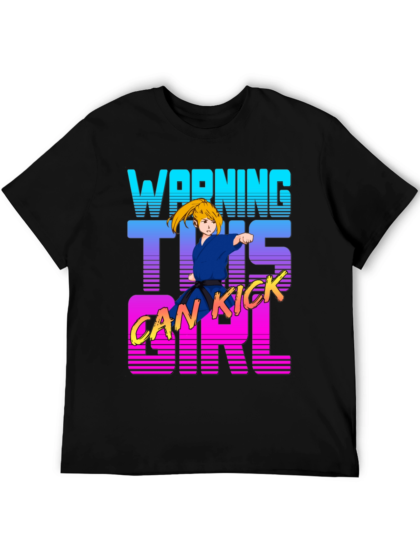 Warning This Girl Can Kick Karate T-Shirt