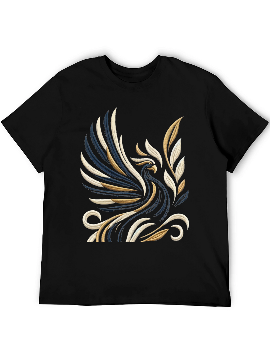 Phoenix Graphic Print Black T-Shirt